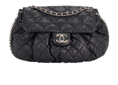 Chain Around Crossbody, &pound;1,750, Handbags, Black, Leather, Front view